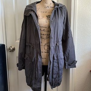 EUC Forever 21 • grey hoodie anorak jacket • small